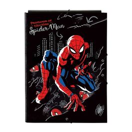 Carpeta folio 3 solapas con gomas de Spiderman 'Hero'