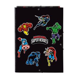 Carpeta folio 3 solapas con gomas de Avengers 'Super Heroes'