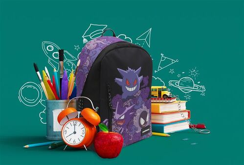 Youth Backpack Adaptable to Trolley of Pokmon 'Gengar'