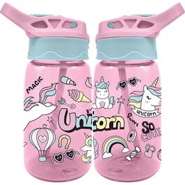 Botella cantimplora infantil de tritan 500ml en caja de Water Revolution  'Unicornio'