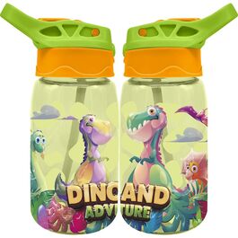Botella cantimplora infantil de tritan 500ml en caja de Water Revolution 'Dinoland'