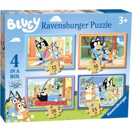 Ravensburger,Puzzle 4 en 1 de Bluey