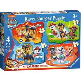 Ravensburger,Puzzle 4 en 1  de Paw Patrol La Patrulla Canina