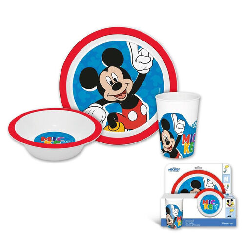 Plato, bowl y vaso de Mickey Mouse