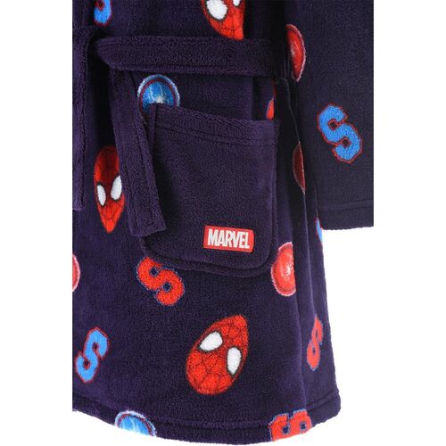 Bata coralina con capucha y bolsillos de Spiderman
