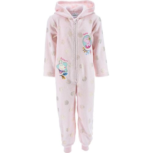 Pijama mono coralina con capucha de Peppa Pig