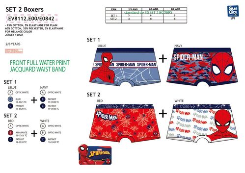 Set 2 calzoncillos boxers de Spiderman - Regaliz Distribuciones