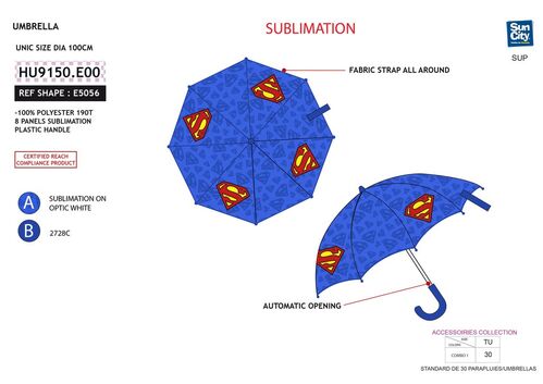 Paraguas automtico 48cm de Superman