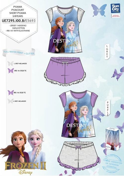 Pijama corto en caja de Frozen 2