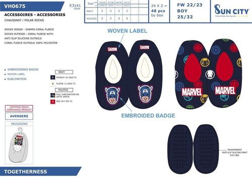 Zapatillas pantufla de casa de Avengers