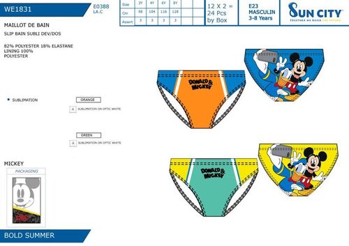 Mickey Mouse swim briefs - Regaliz Distribuciones English
