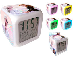 Reloj despertador digital 8cm con alarma y cambio de color de Frozen
