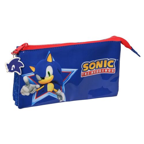 Estuche portatodo triple de Sonic 'Let'S Roll'