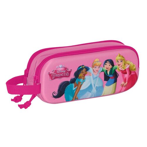 Estuche portatodo doble 3d de Princesas Disney