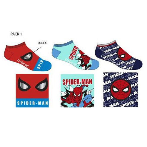 Pack 3 calcetines tobilleros de Spiderman