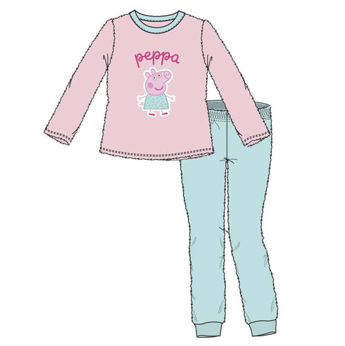 Pijama manga larga coralina de Peppa Pig