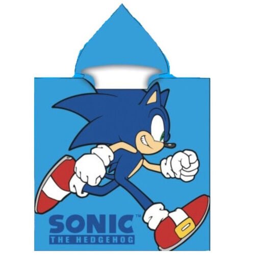 Poncho toalla playa de Sonic