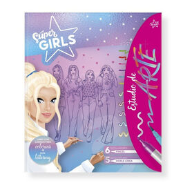 Imagiland, Libro para colorear y gua lettering 'Estudio de arte' de Super Girls
