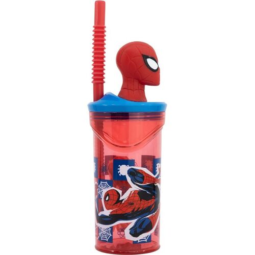 Vaso figurita 3D 360ml de Spiderman