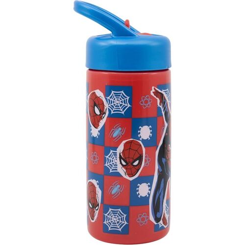 Botella cantimplora deportiva 410ml con asa de Spiderman