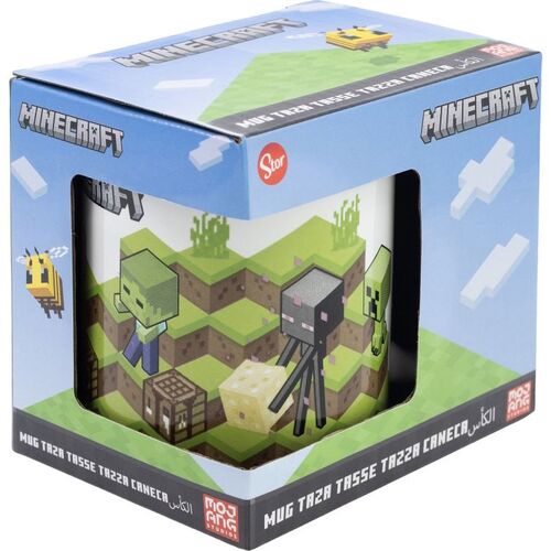 Taza cermica 325ml en caja regalo de Minecraft