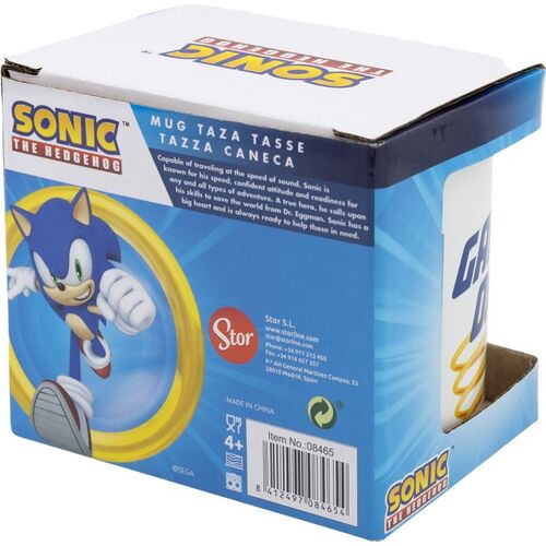Taza cermica 325ml en caja regalo de Sonic