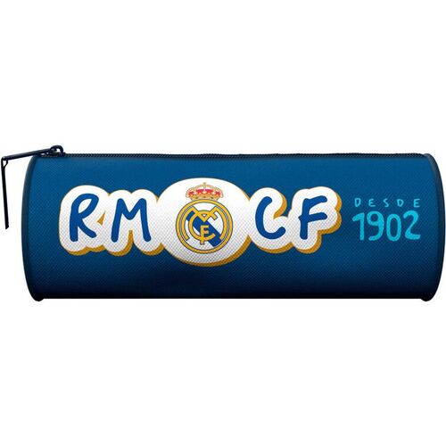 Estuche portatodo cilíndrico de Real Madrid - Regaliz Distribuciones English