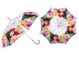 Paraguas transparente manual 46cm de Princesas