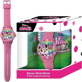 Reloj pulsera analgico con caja de Minnie Mouse