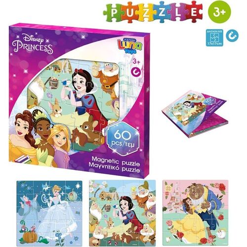 Puzzle magntico 60 piezas de Princesas
