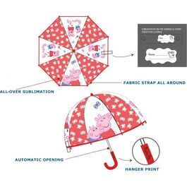 Paraguas automtico transparente de Peppa Pig