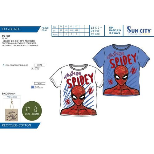 Camiseta manga corta  de Spiderman