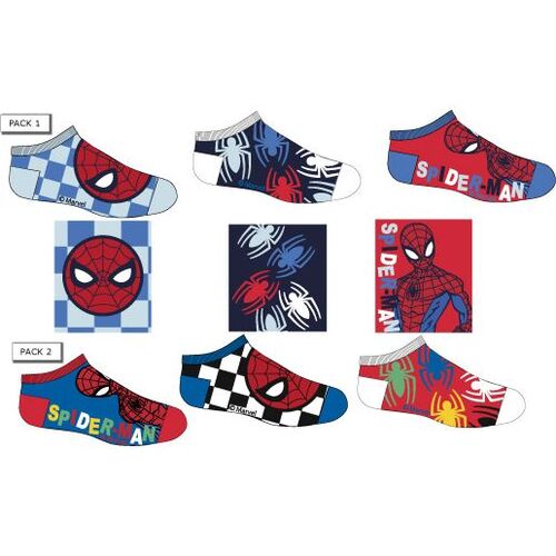 Pack 3 calcetines de tobilleros Spiderman