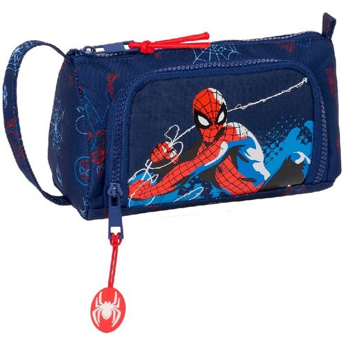 Estuche portatodo con bolsillo desplegable lleno  de Spiderman 'Neon'