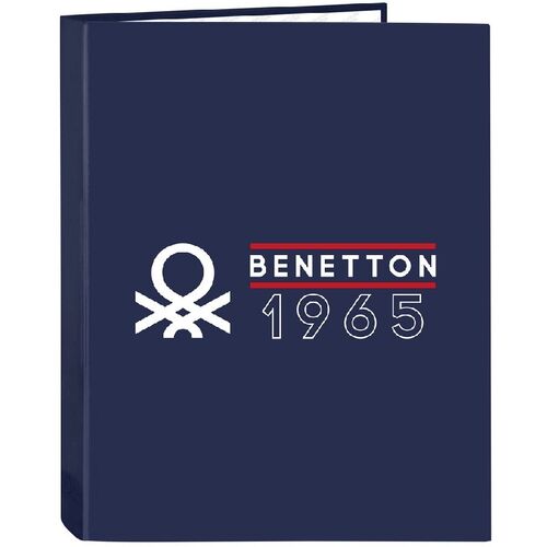 Carpeta folio 4 anillas mixtas  de Benetton 'Varsity'