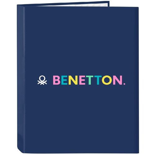 Carpeta folio 4 anillas mixtas  de Benetton 'Cool'