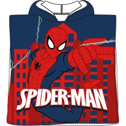Poncho toalla playa microfibra 55x110cm de Spiderman