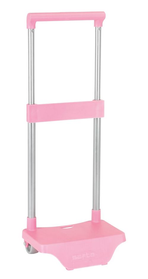 Carro portamochilas mediano para mochila de entre 30cm y 40cm, rosa claro
