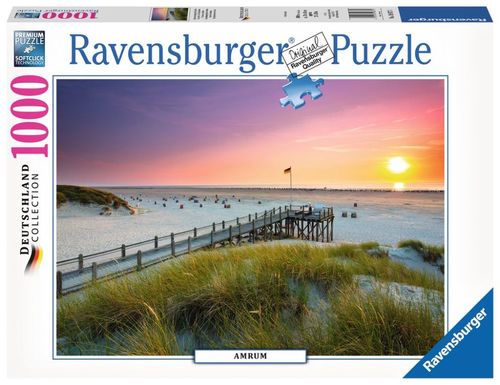 Ravensburger Puzzle adultos 1000 Fotos&Paisajes, El atardecer sobre Amrum (1/1)