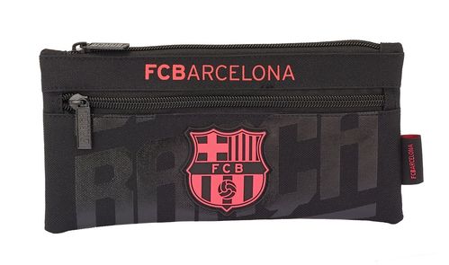 En oferta - Estuche portatodo 2 cremalleras de FC Barcelona 'Black'