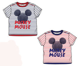 Camiseta de algodón para bebe manga corta de Mickey Mouse